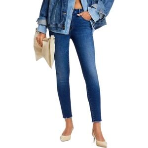 MOTHER High Waisted Looker Mid Rise Skinny Ankle Pardon My French Wash Size 27